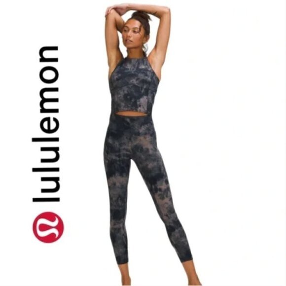 Lululemon Diamond Dye Lunar Rock Tank + Align Crop 23" Leggings - 6/8, BNWTs - Picture 1 of 15